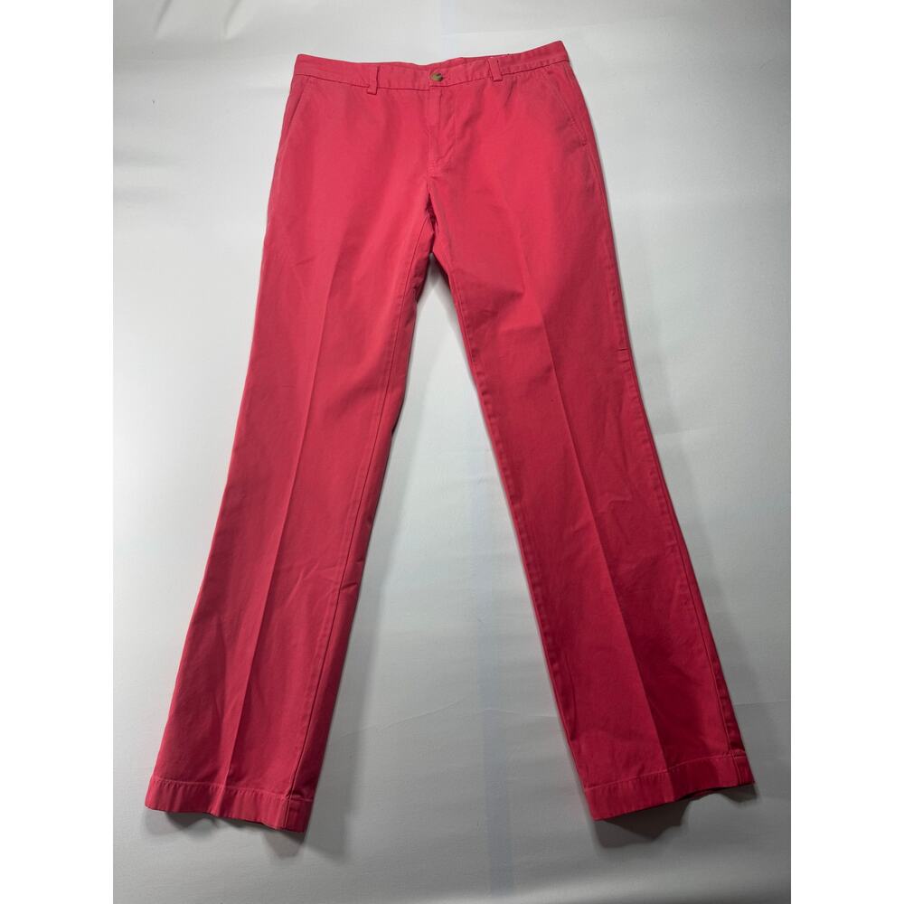 Vineyard‎ Vines Men's Flat Front Straight Leg Pink Chino Pants - Size 33x32.5*